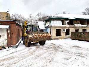 Демонтаж с вывозом кирпичного боя