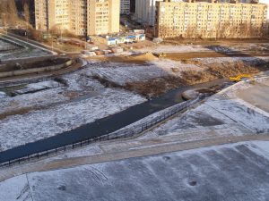 Укрепление набережной реки Яуза в Мытищах​